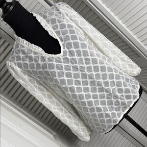 Banana Republic Cream and White Blouse